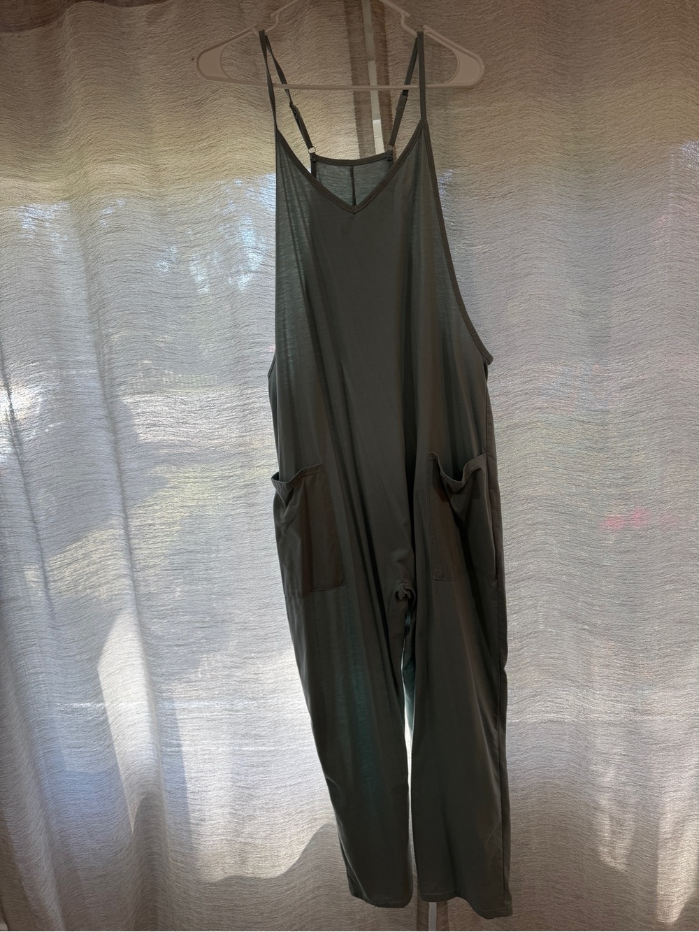 NWOT Maternity - Sage Green Jumpsuit with Pockets - Women's